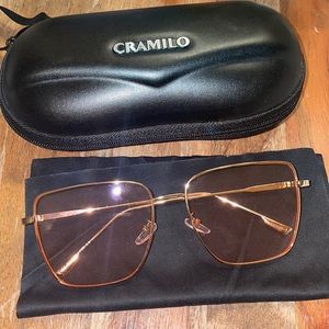 NWT-Classic Square Oversize Tinted Fashion Sunglasses